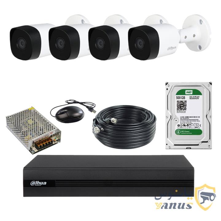 پکیج دوربین مداربسته ۴ عددی داهوا ۴B2A21P5G